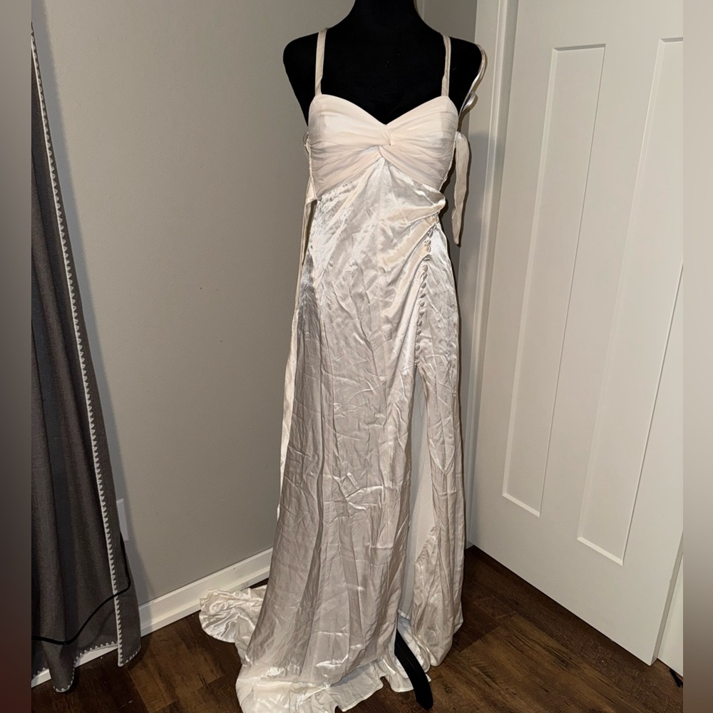 For Love And Lemons Cream Maxi Dress